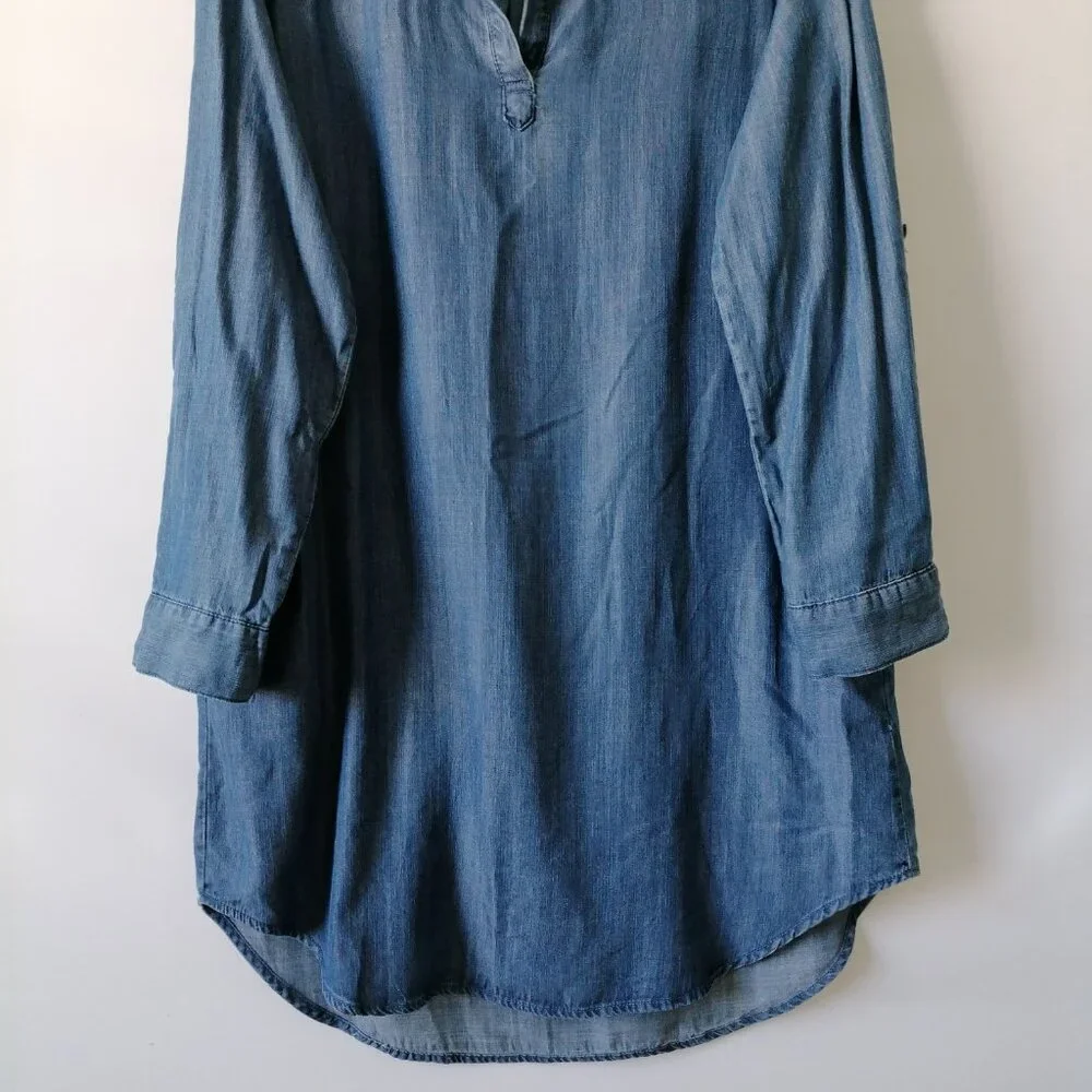 Velvet Heart Denim Blue High-Low Shirt Dress - Picture 3 of 8